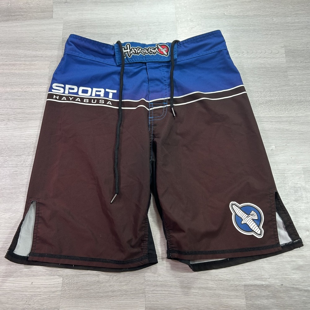 Hayabusa Shorts Mens 30 Brown Blue 10" Inseam MMA Grappling Training Athletic